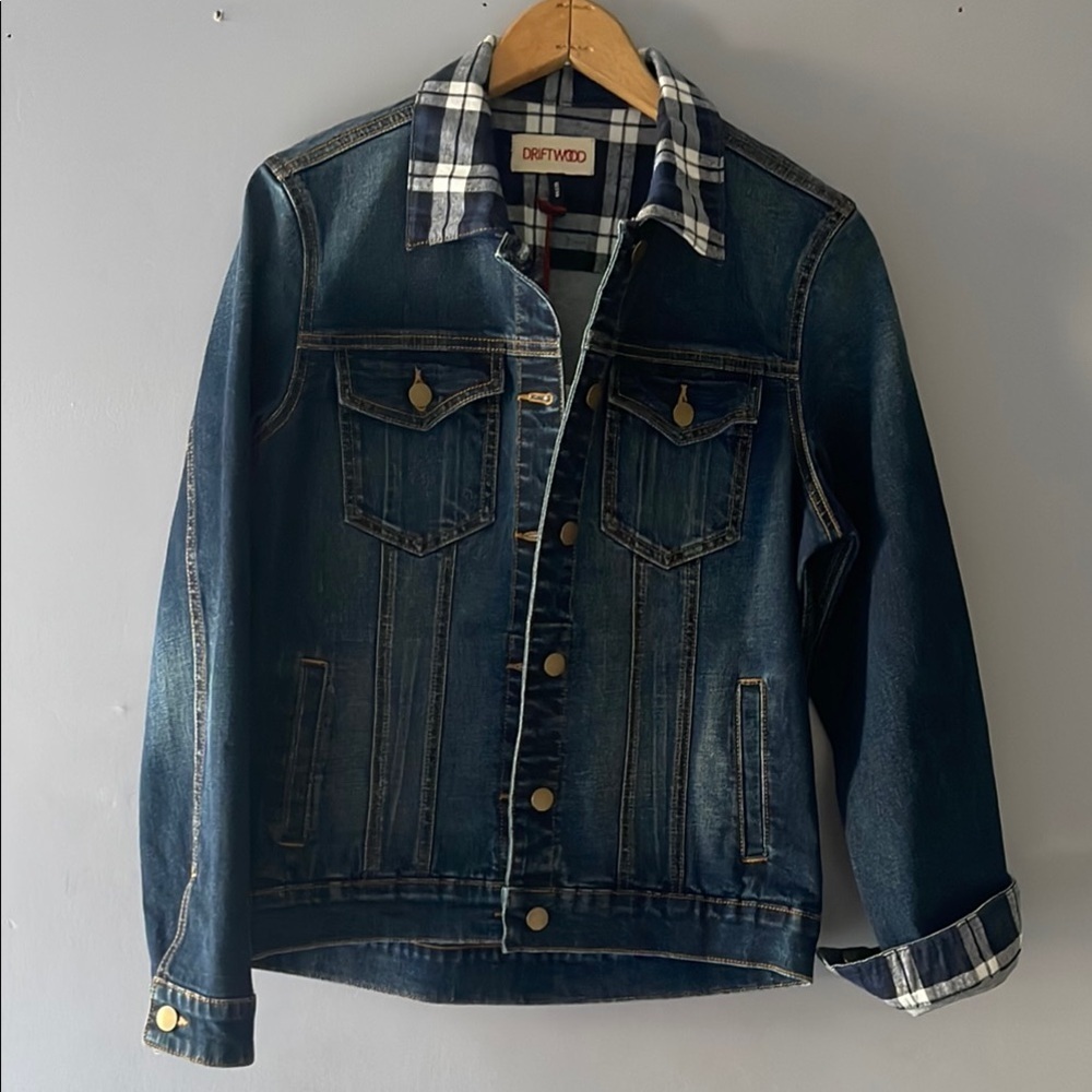 DRIFTWOOD  GEENA  Jacket with Checkered Collar SZ/M women’s
